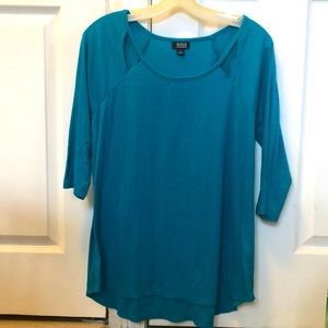 a.n.a Teal 3/4 sleeve blouse Women’s Size L